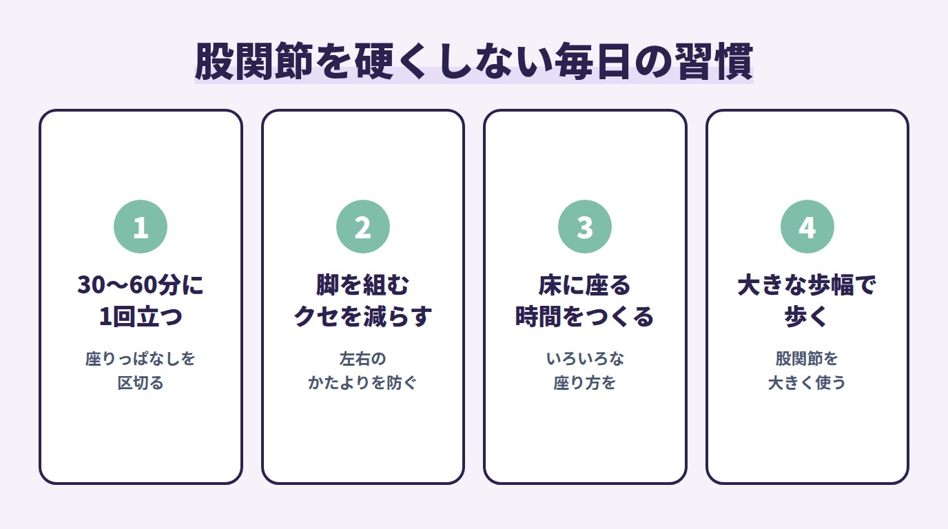 股関節を硬くしない毎日の習慣