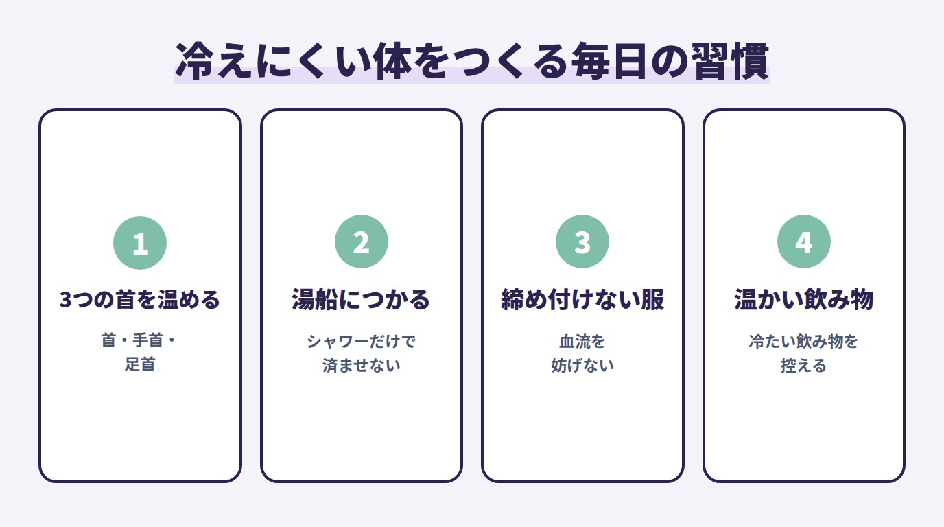 冷えにくい体をつくる毎日の習慣