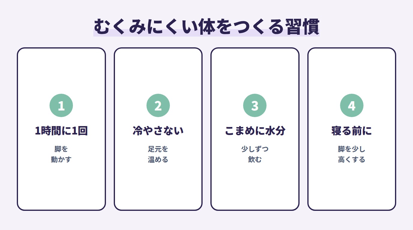 むくみにくい体をつくる毎日の習慣