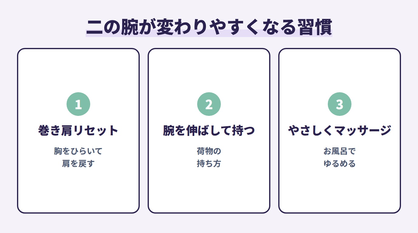 二の腕が変わりやすくなる毎日の習慣