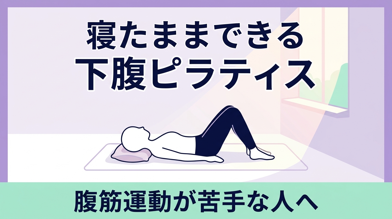 腹筋運動がつらい人ほど試してほしい｜寝たままできる「下腹ピラティス」5選