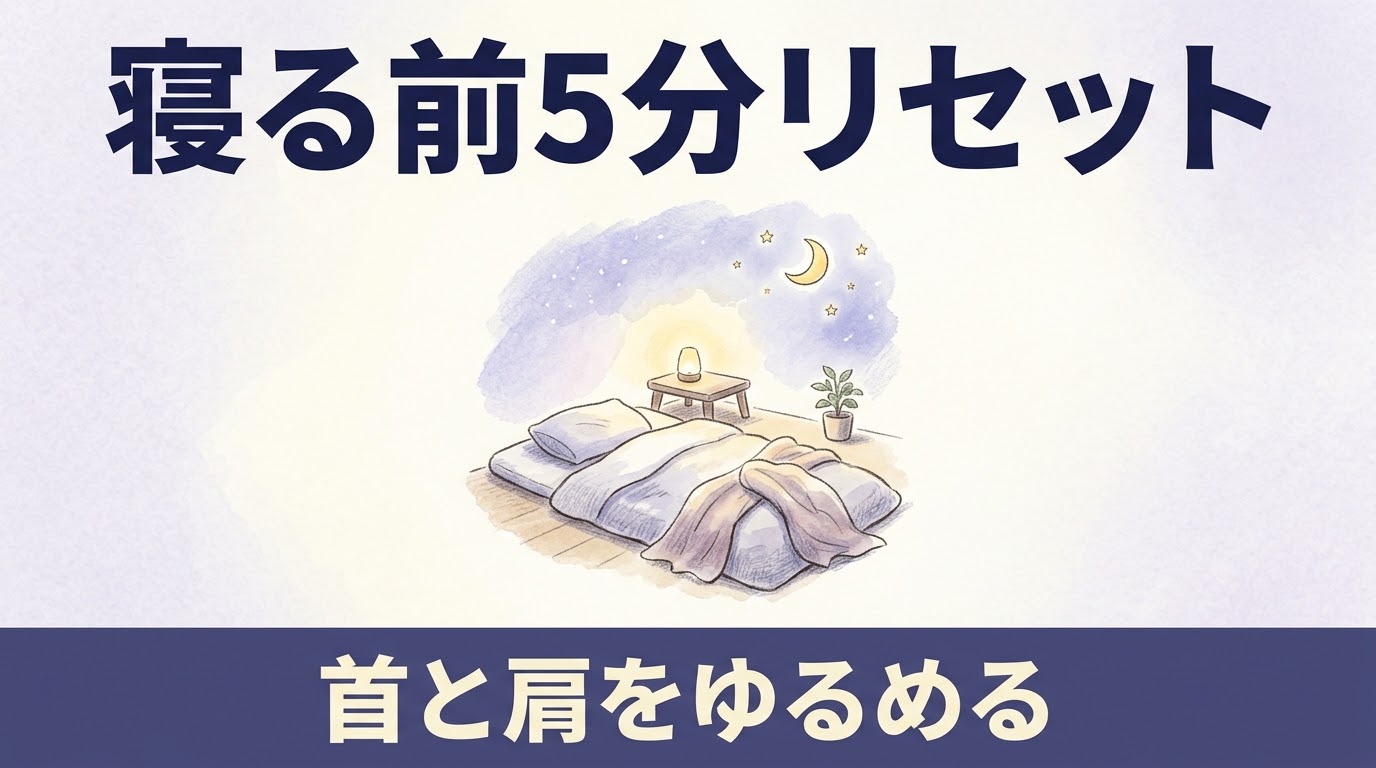 寝ても首と肩の疲れがとれない人へ｜布団の上でできる「寝る前5分」の首・肩リセットピラティス
