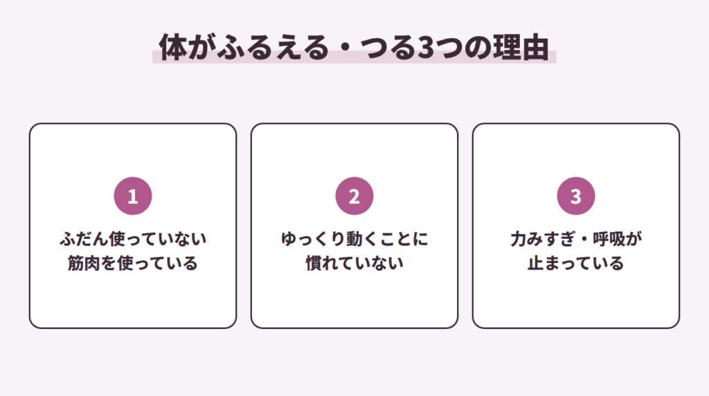 体がふるえる・つる3つの理由