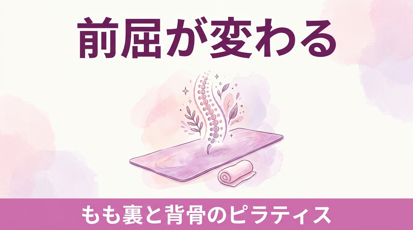 前屈で床に手が届かない人へ｜体の硬さは「もも裏」だけじゃない、背骨から変える前屈ピラティス