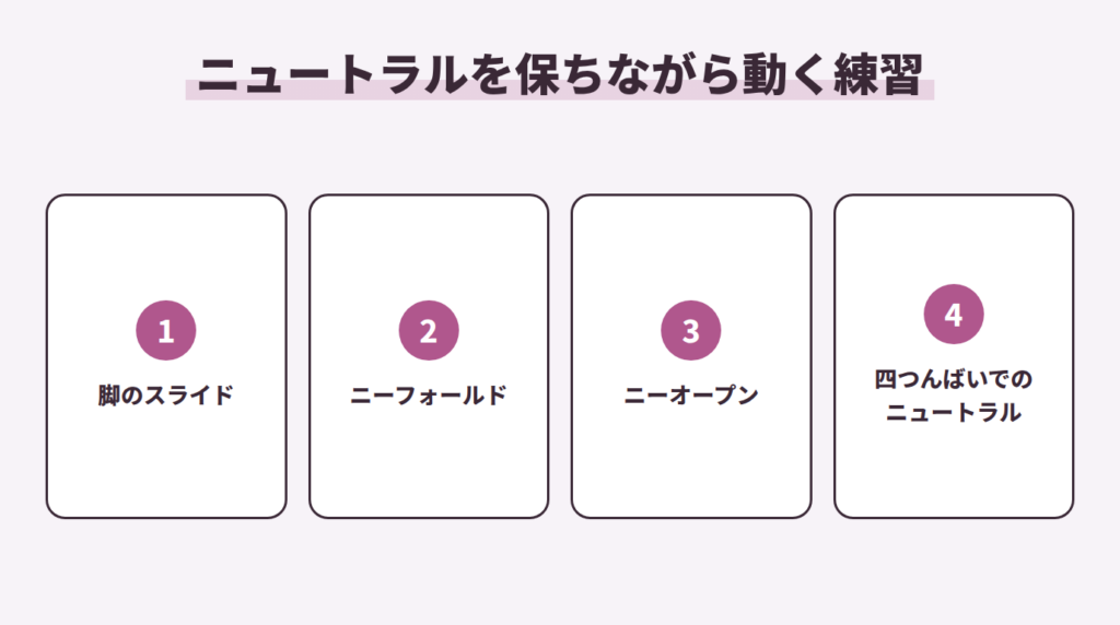 ニュートラルを保ちながら動く練習