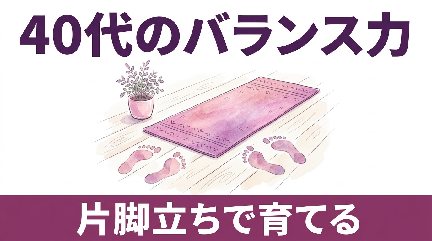 片脚立ちでふらつくようになったら｜40代から意識したい「バランス力」をピラティスで育てる方法