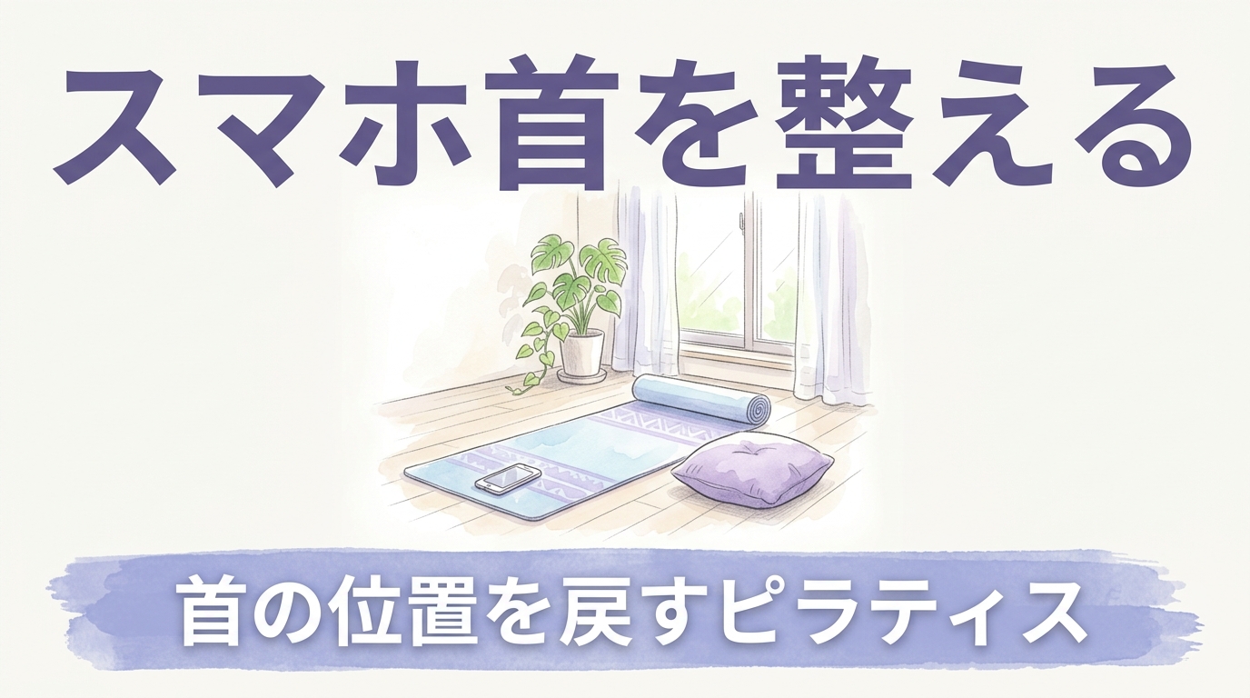 首が前に出る「スマホ首」は首だけの問題じゃない｜背中と胸から整えるピラティスと毎日の見直し方